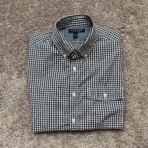 BR Blue Checkered Short Sleeve Button Down